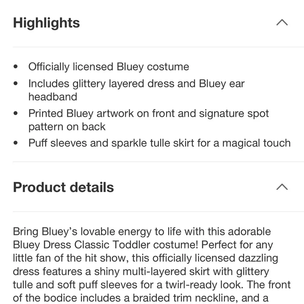 Bluey Kids Costume with Headband